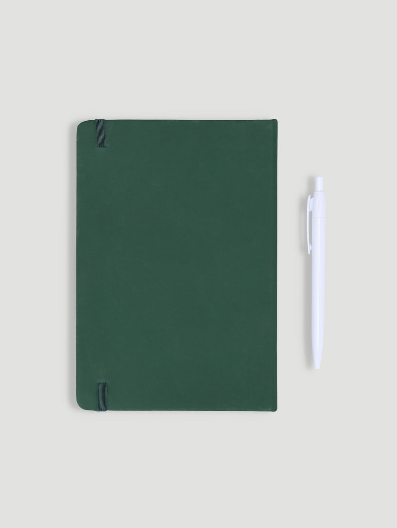A5 Wild Flowers Printed Cover Lined Notebook with Pen