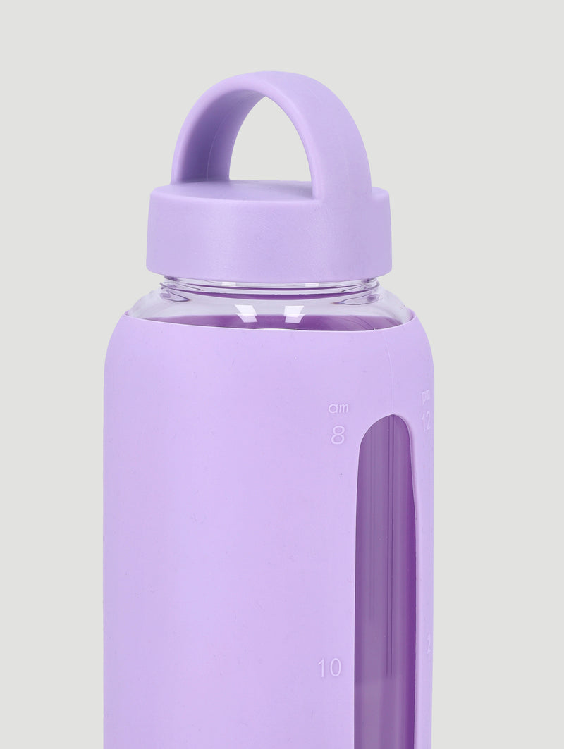 Lilac Medium Glass Bottle with Silicone Cover - 800ML