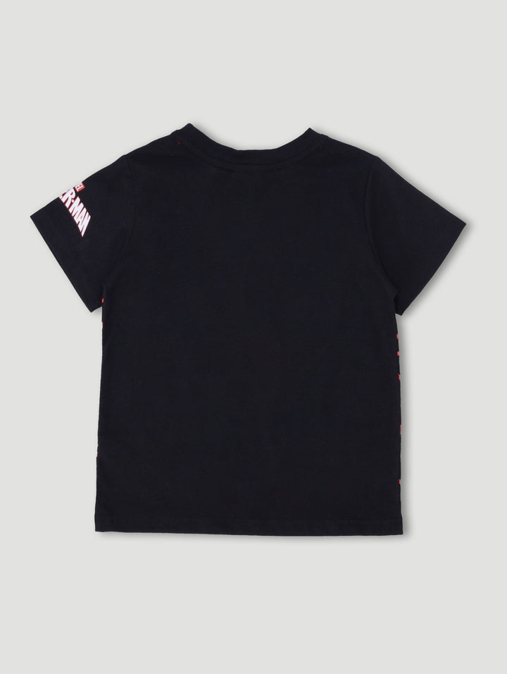 Pre-Boys Spiderman Foil Tee - Black