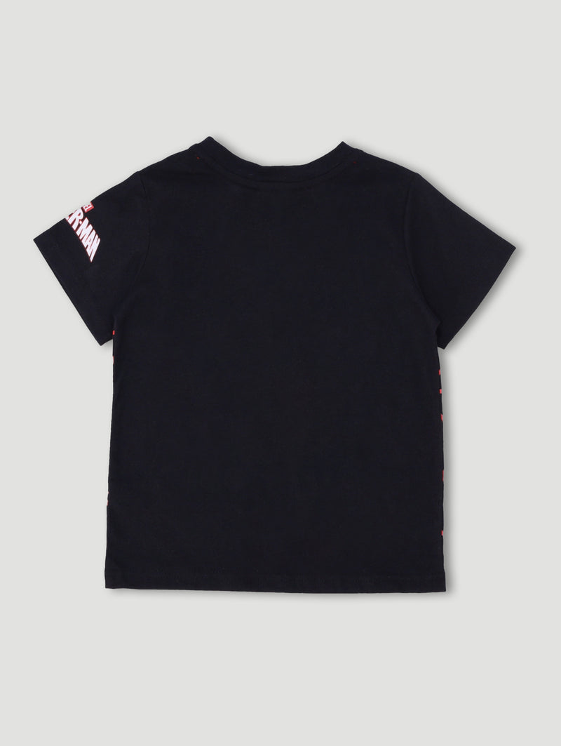 Pre-Boys Spiderman Foil Tee - Black