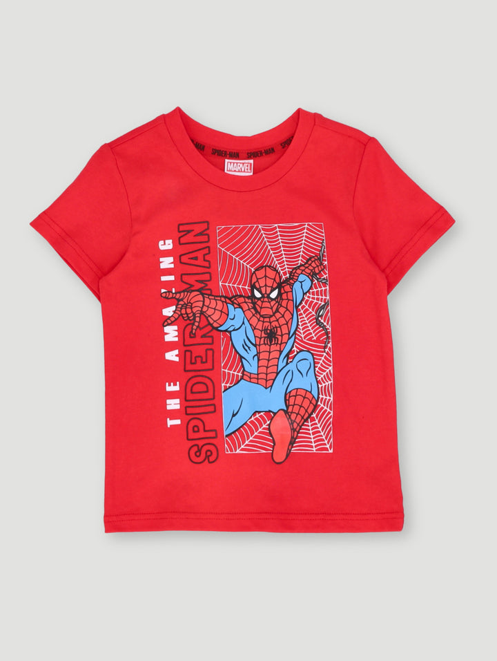 Pre- Boys Amazing Spiderman High Density Tee - Red