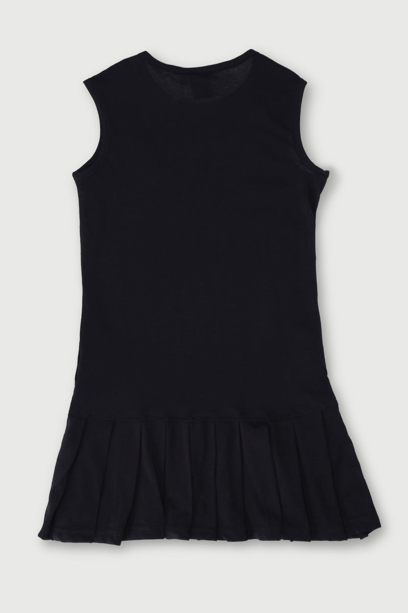 Pre-Girls Anna Pleated Dress - Black