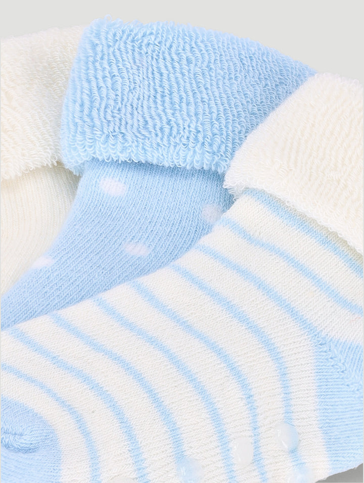 Keedo Baby Boys 2 Pack Toweling Socks - Blue