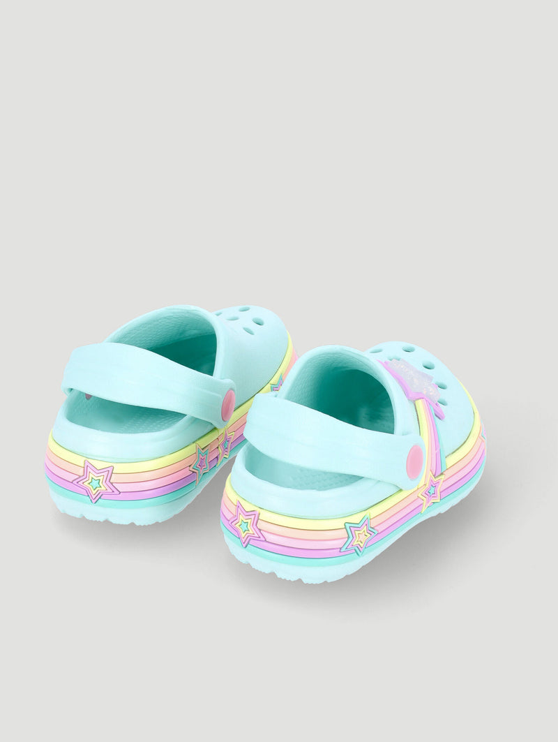 Pre-Girls Star Strip Clog - Mint