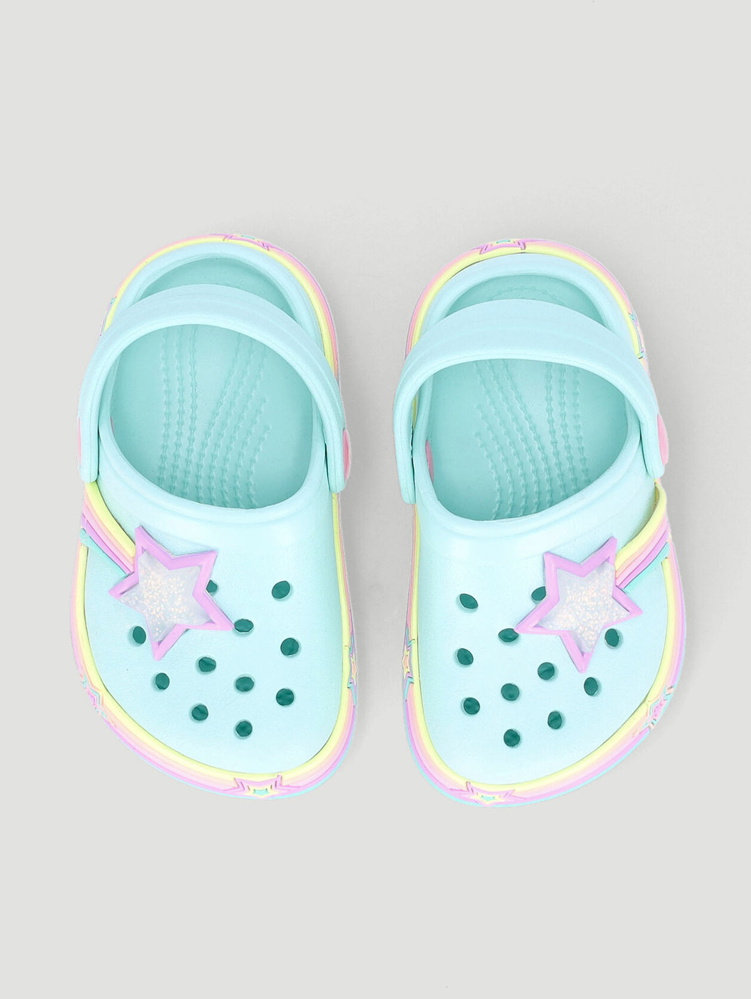 Pre-Girls Star Strip Clog - Mint