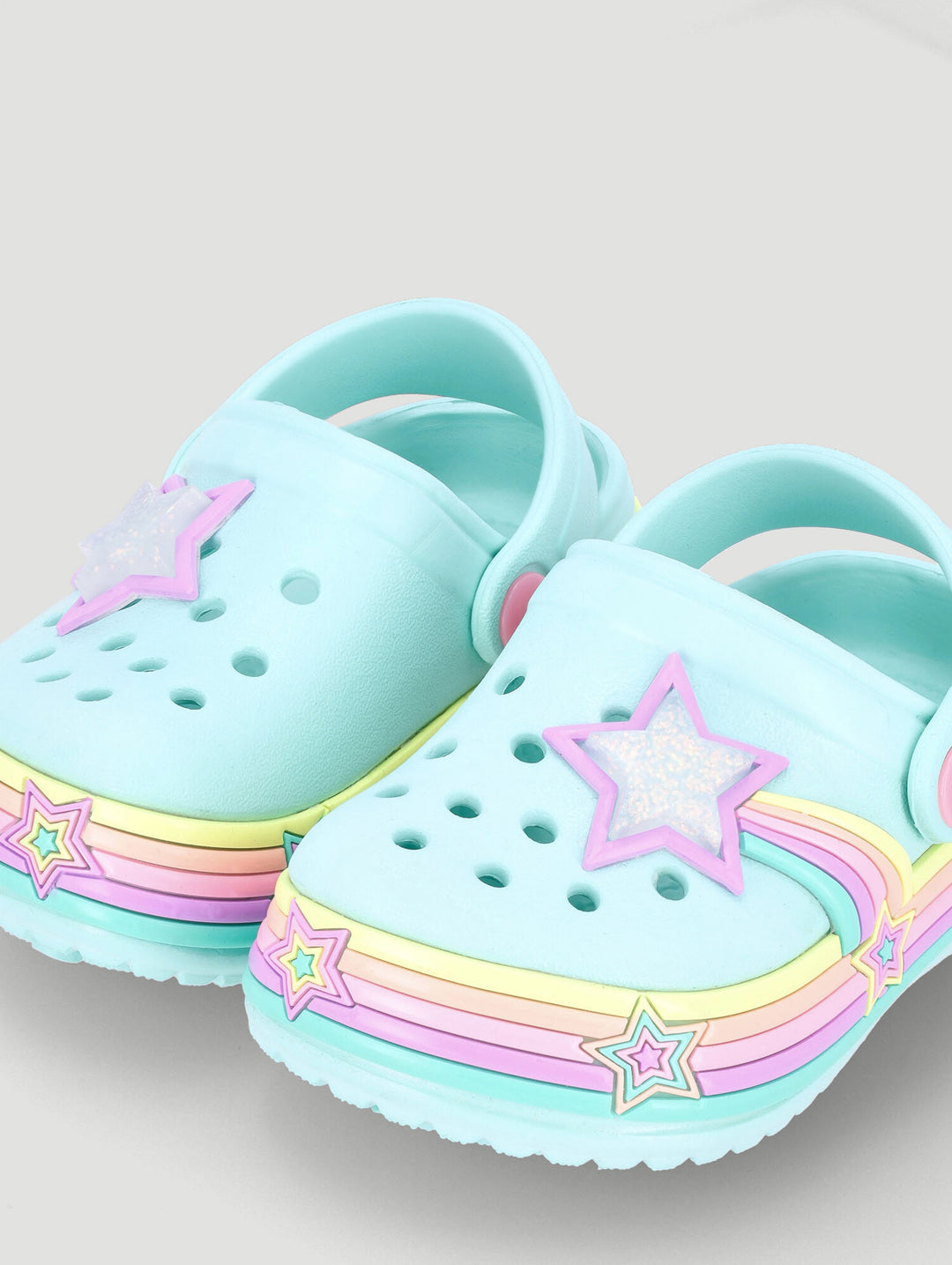 Pre-Girls Star Strip Clog - Mint