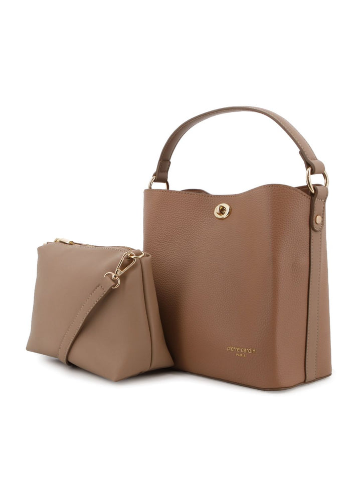 Bucket Bag With Inner Pouch - Tan