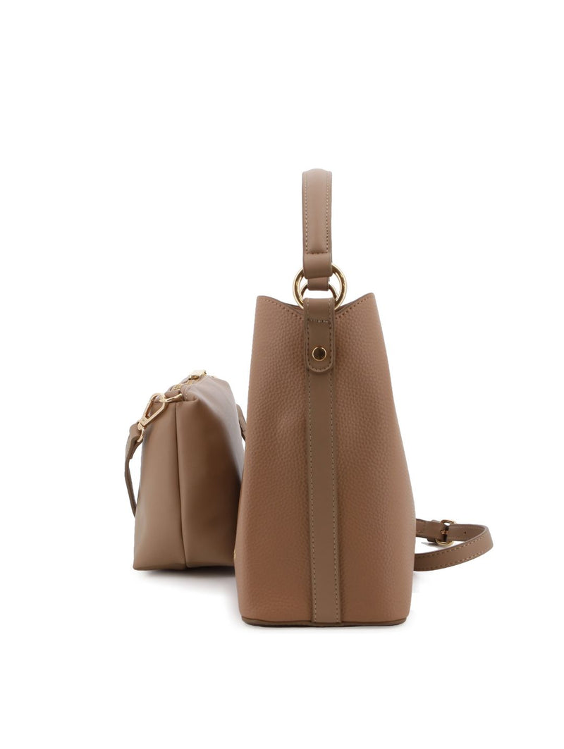 Bucket Bag With Inner Pouch - Tan