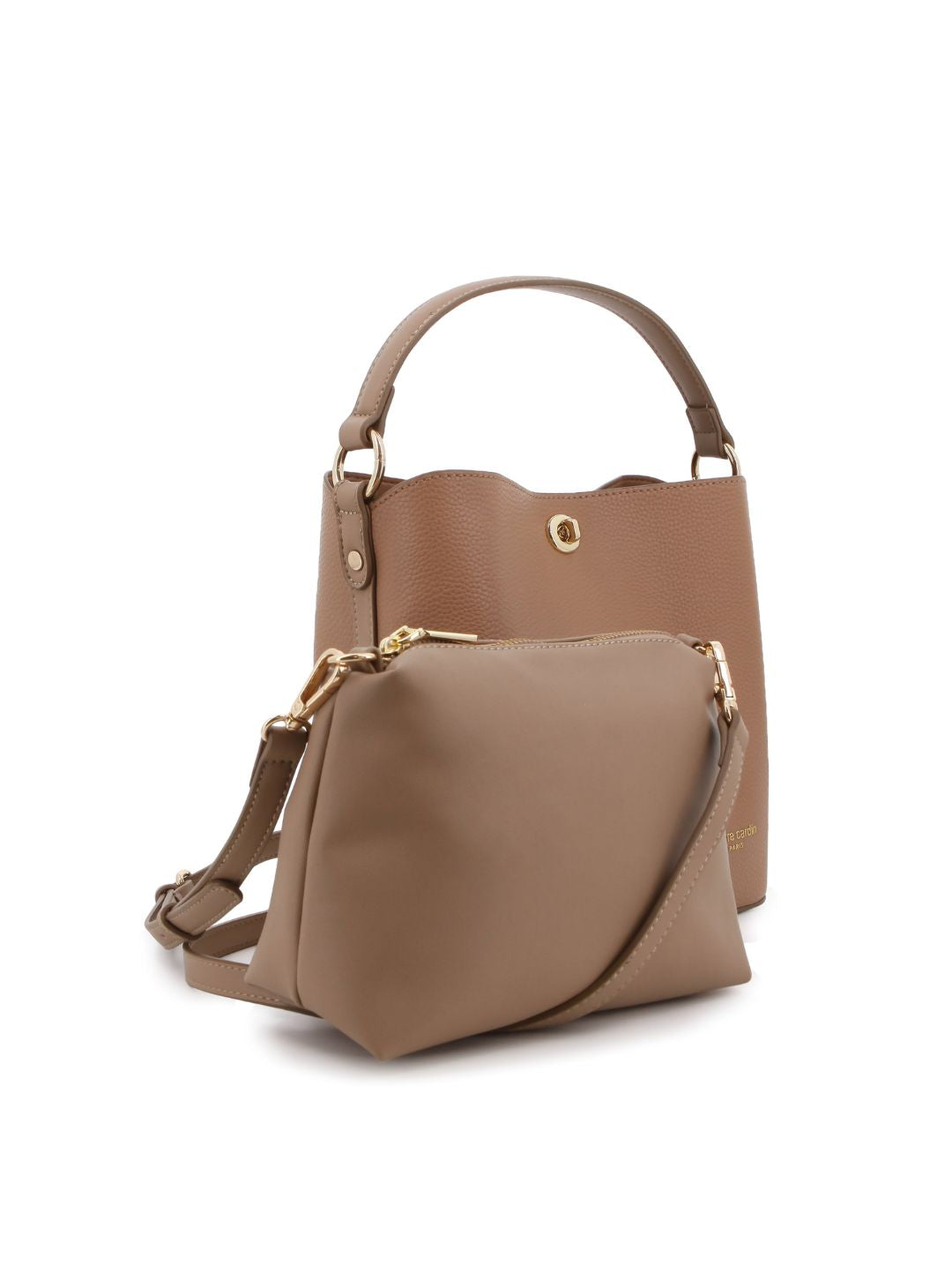Bucket Bag With Inner Pouch - Tan