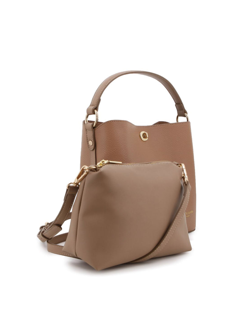 Bucket Bag With Inner Pouch - Tan