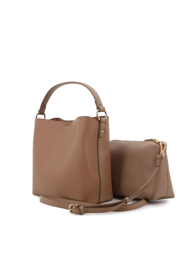 Bucket Bag With Inner Pouch - Tan