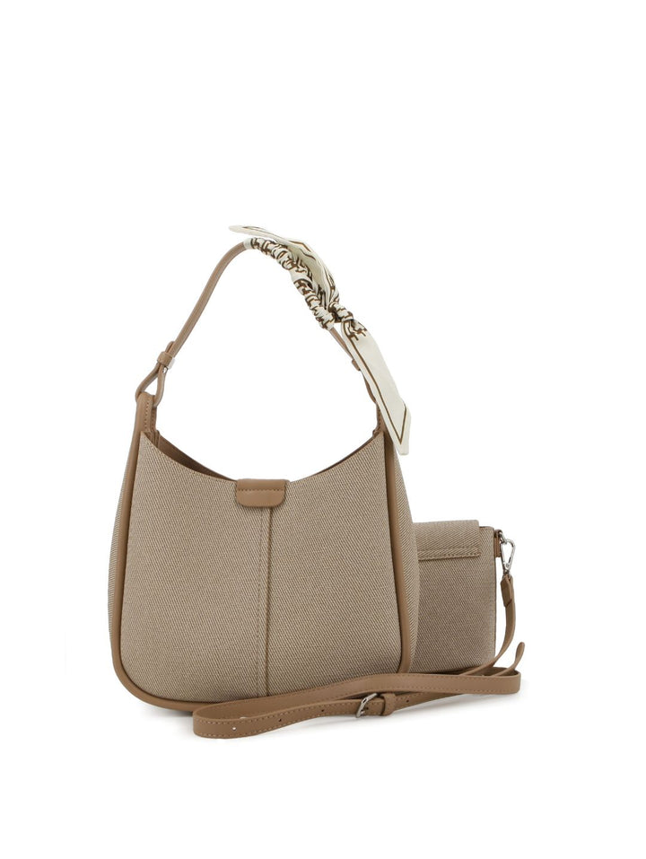 Bucket Bag With Inner Crossbody Bag - Beige