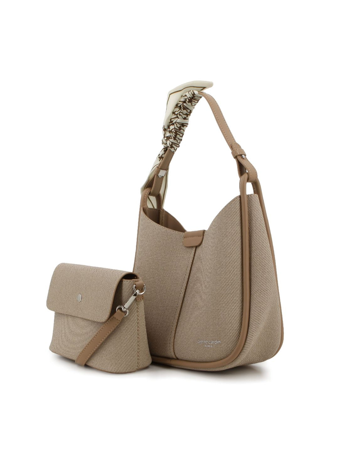 Bucket Bag With Inner Crossbody Bag - Beige