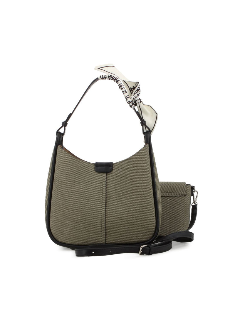Bucket Bag With Inner Crossbody Bag - Black