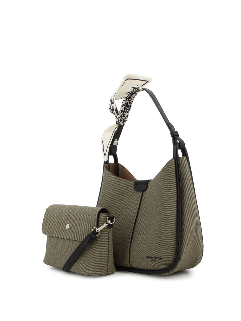 Bucket Bag With Inner Crossbody Bag - Black