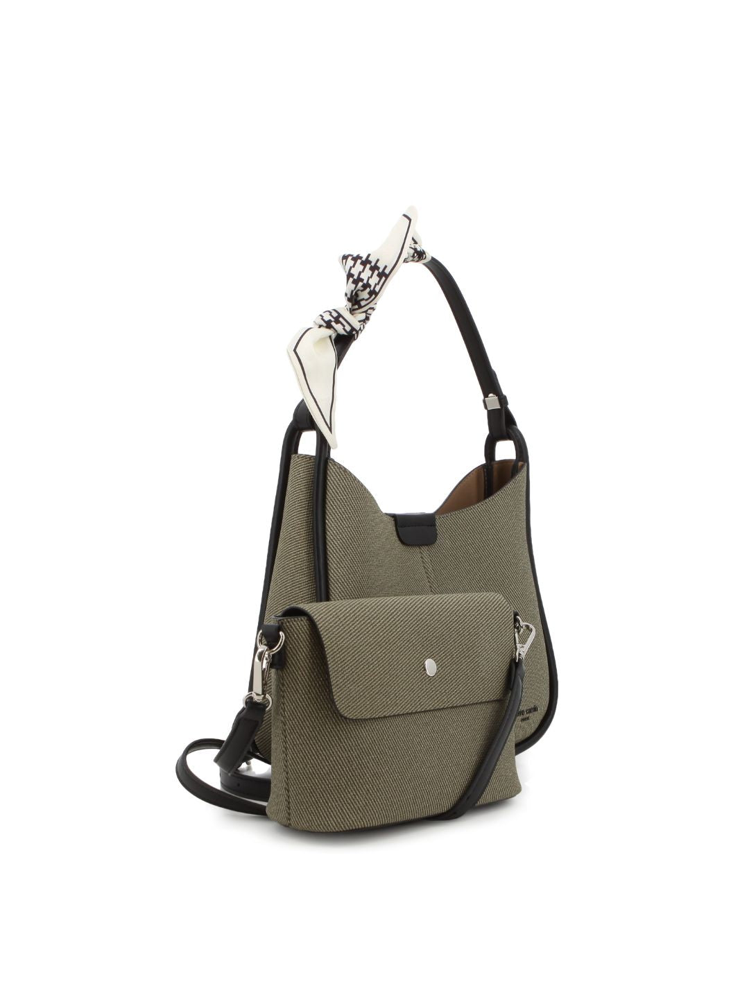 Bucket Bag With Inner Crossbody Bag - Black