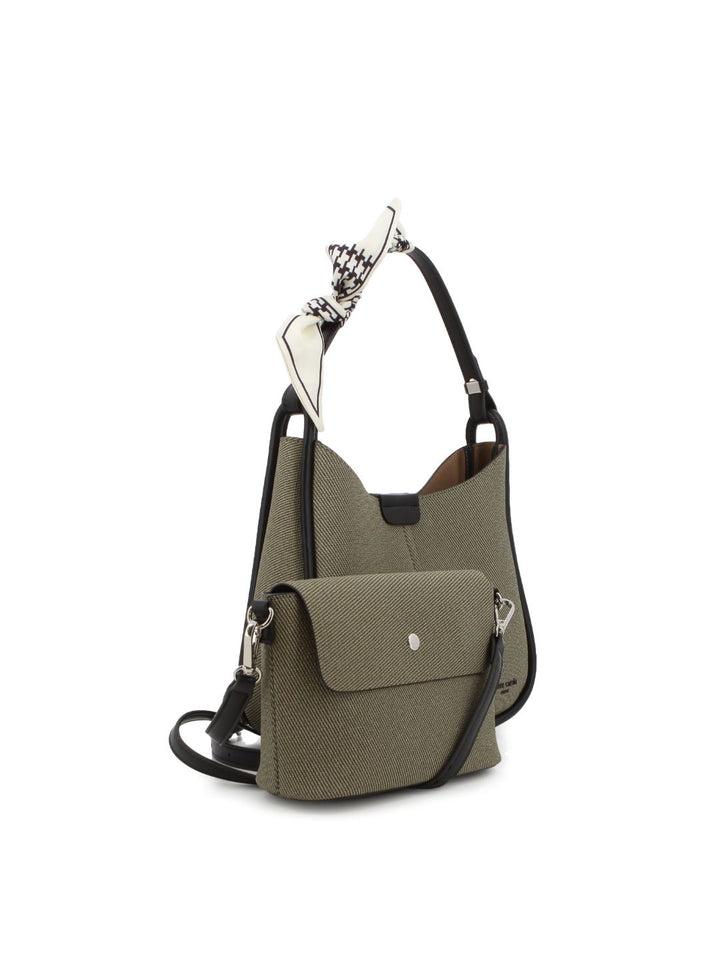 Bucket Bag With Inner Crossbody Bag - Black