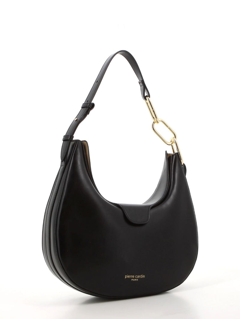 Lorena Link Handle Hobo Bag - Black