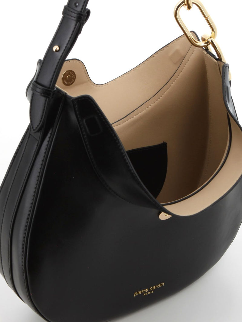 Lorena Link Handle Hobo Bag - Black
