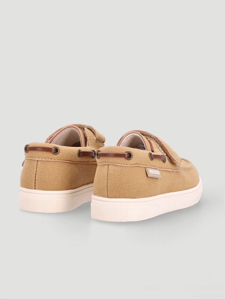 Keedo Boys Boat Shoe - Taupe