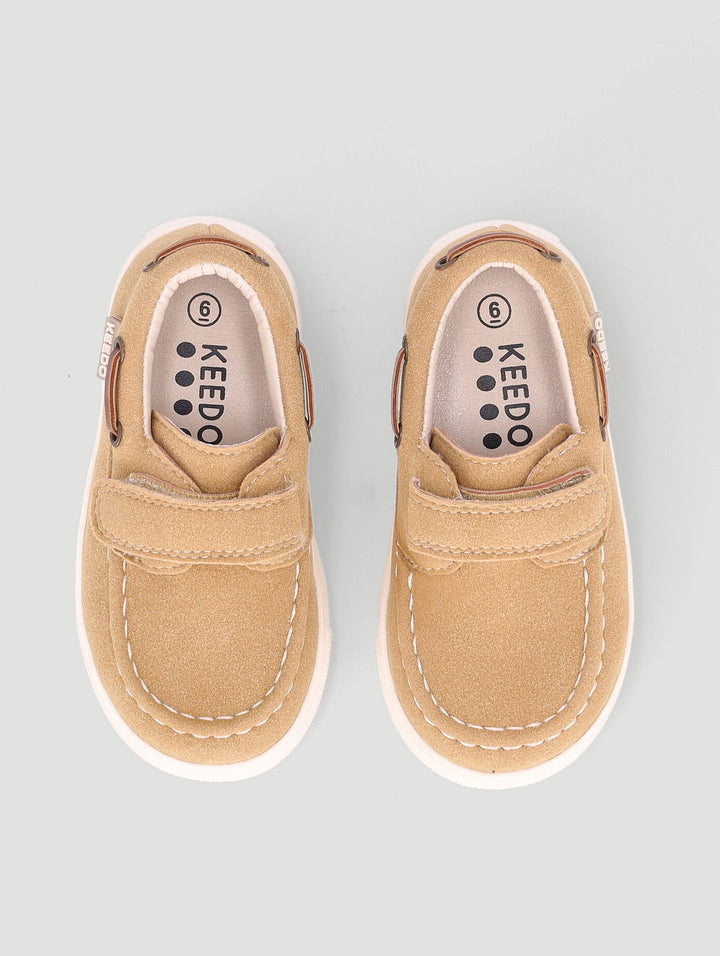 Keedo Boys Boat Shoe - Taupe
