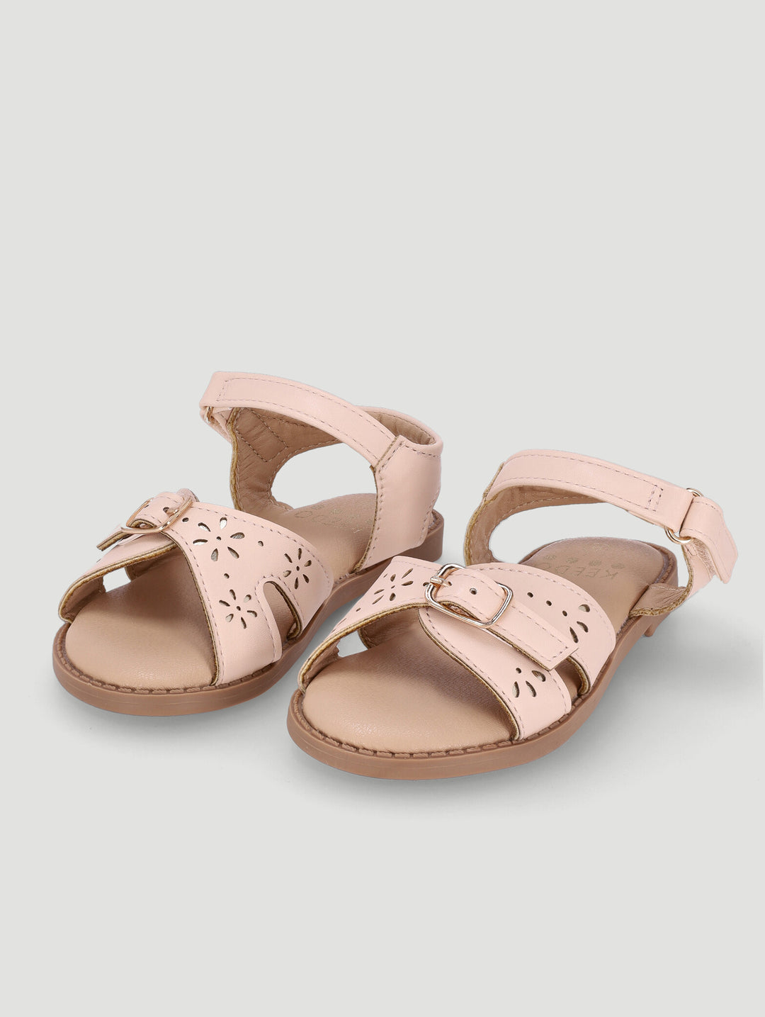 Keedo Girls Flower Cutout Sandal - Cream
