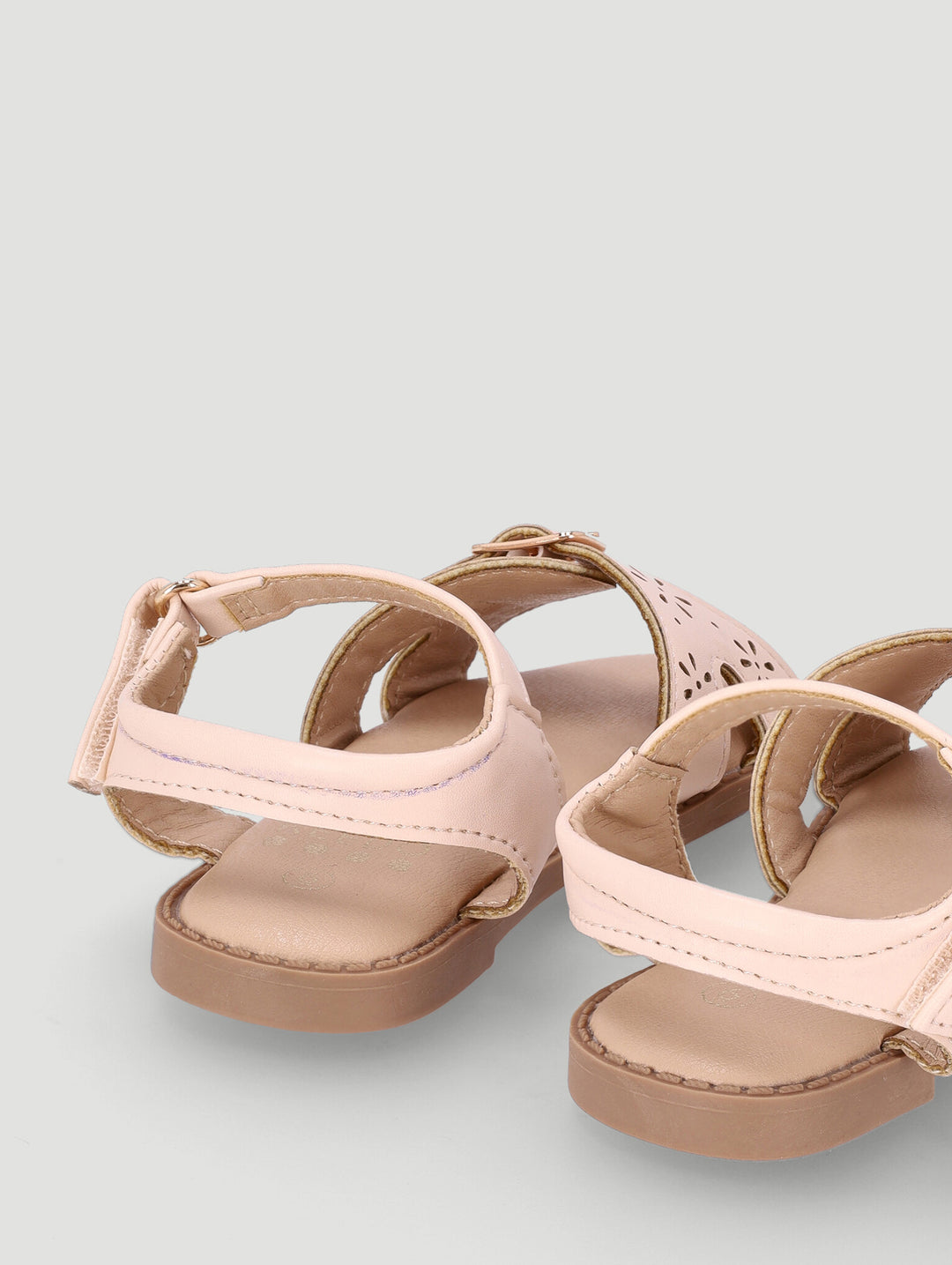 Keedo Girls Flower Cutout Sandal - Cream