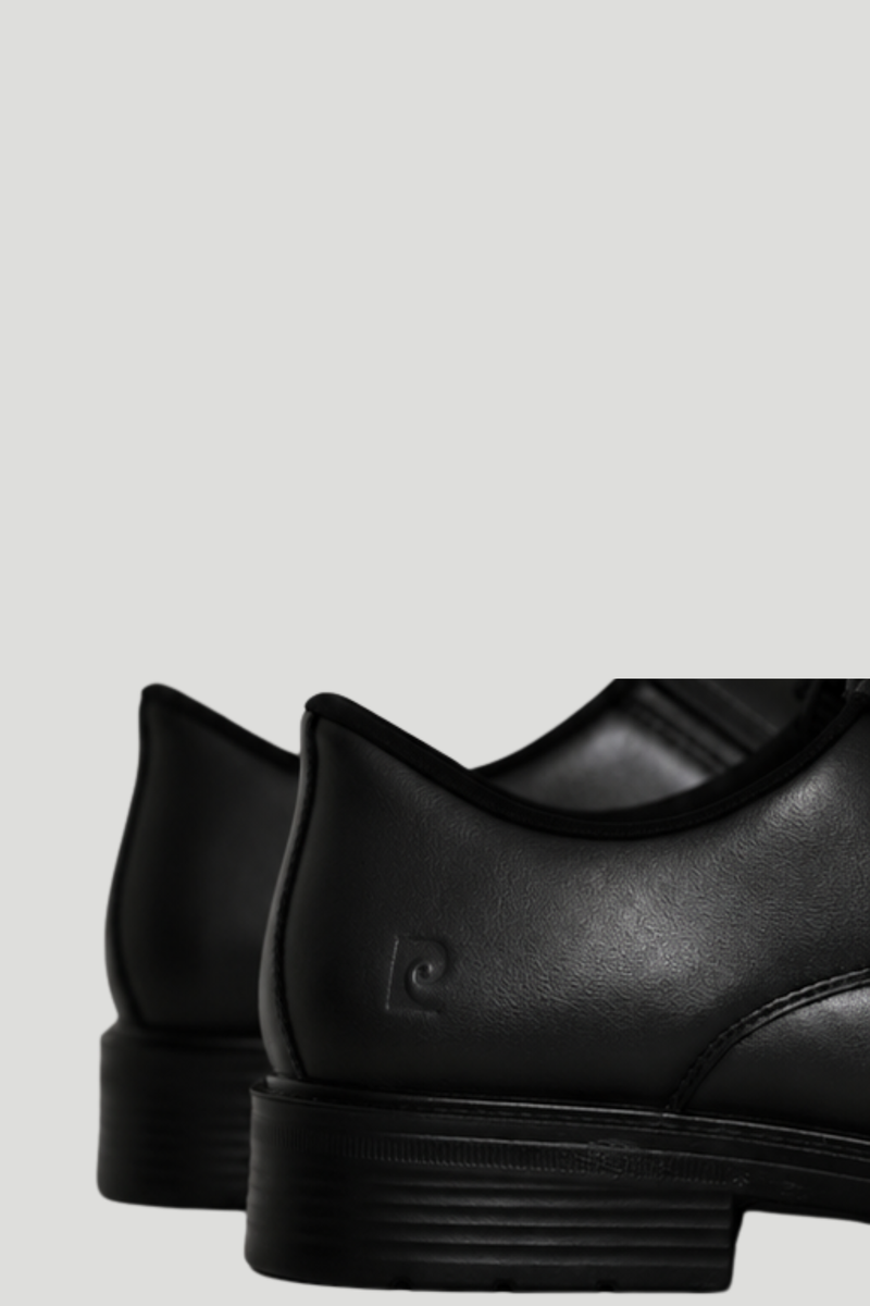 Eezy Fit Toe Cap Derby Shoe - Black