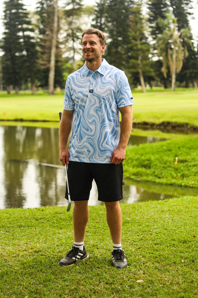 Marble Ocean Golfer - Blue
