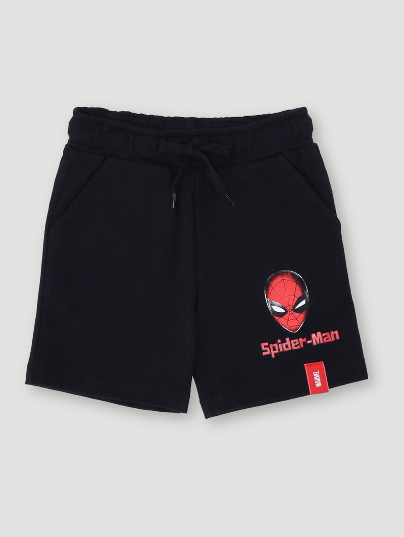 Pre-Boys Spiderman Fleece Short - Black