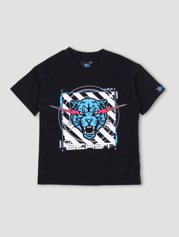 Pre-Boys Mr Beast Glow In Dark Relaxed Tee - Black