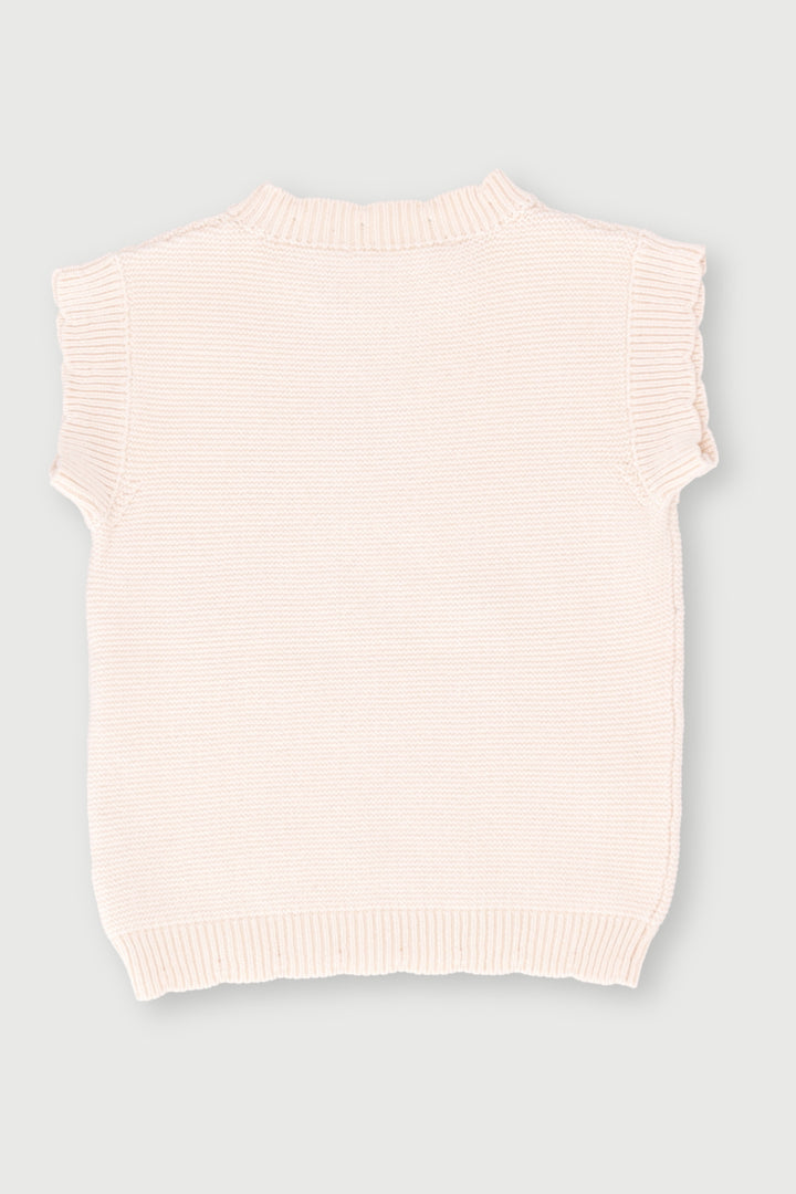 Keedo Baby Girls Crochet Vest - White