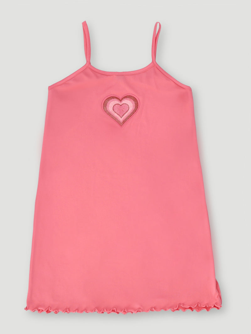 Girls Strappy I Love Sleep Dress - Pink