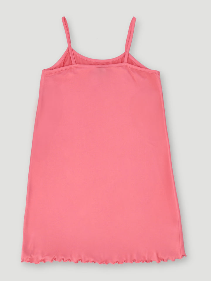 Girls Strappy I Love Sleep Dress - Pink