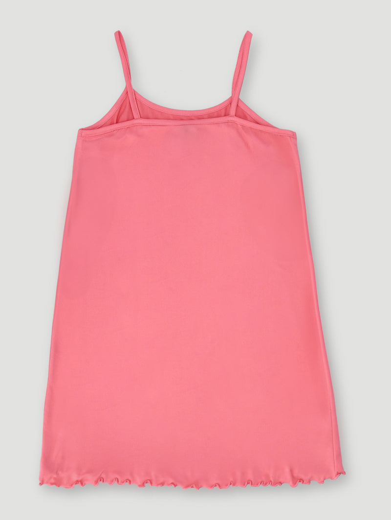 Girls Strappy I Love Sleep Dress - Pink