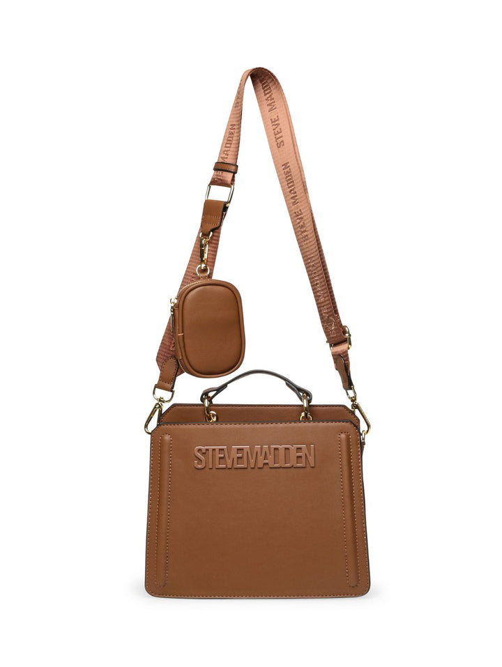 Bevelyn Top Handle Bag - Brown
