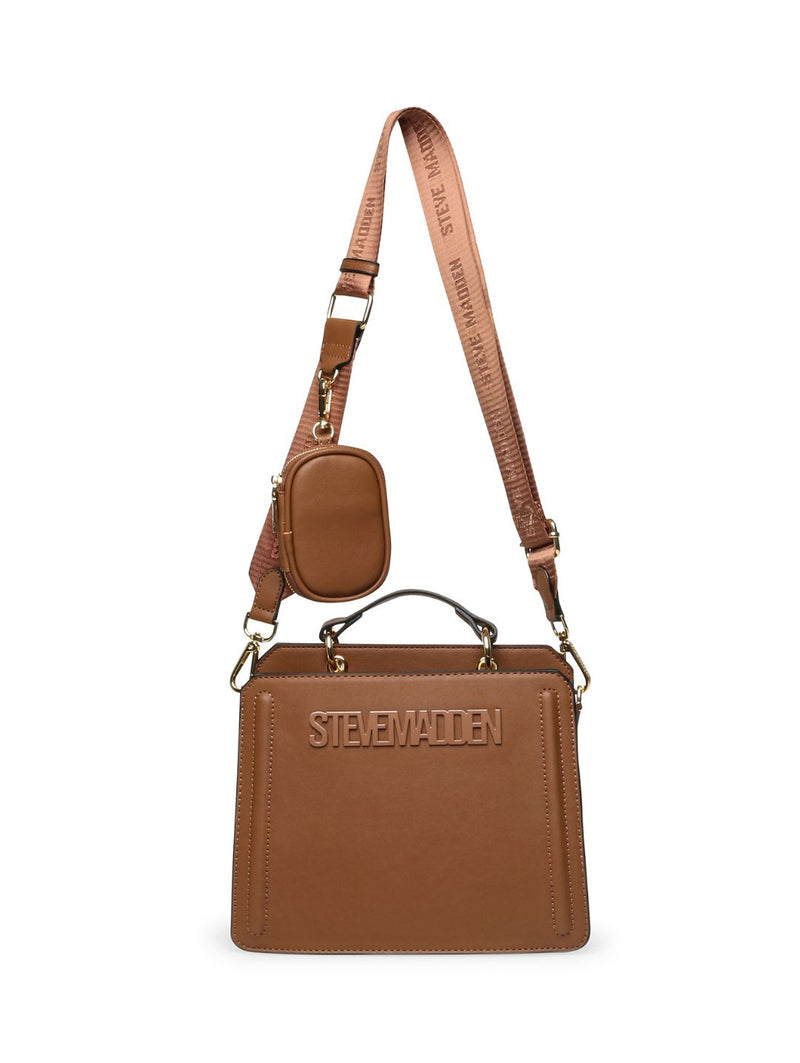 Bevelyn Top Handle Bag - Brown