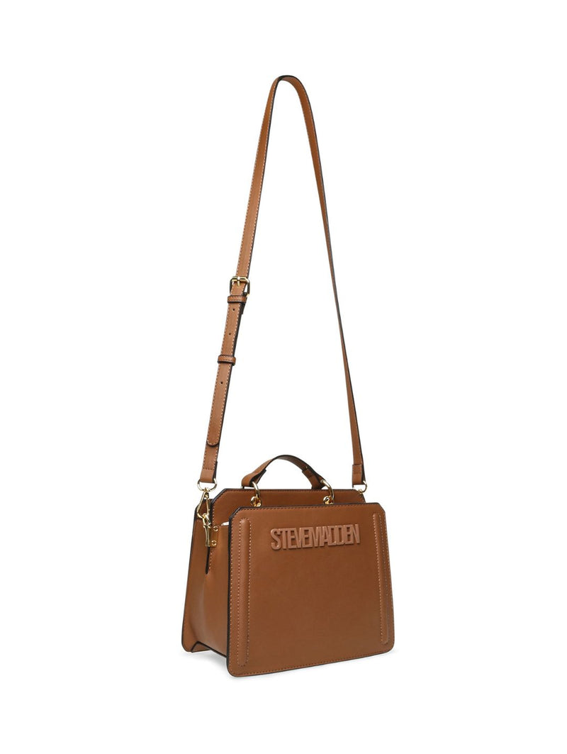 Bevelyn Top Handle Bag - Brown