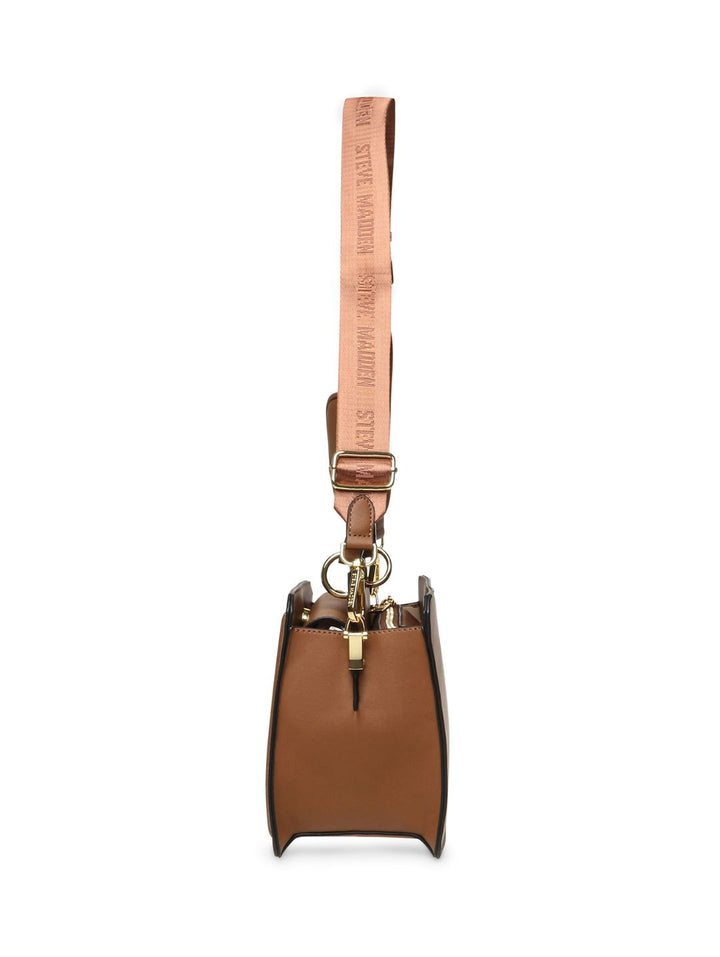 Bevelyn Top Handle Bag - Brown