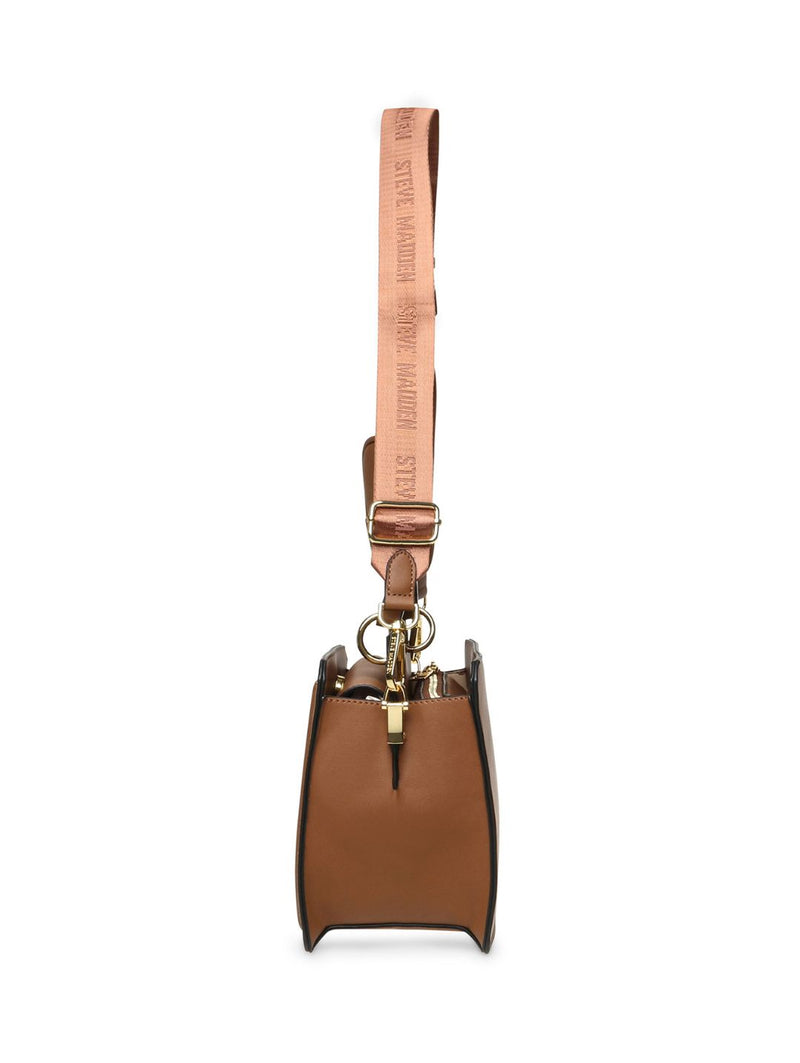 Bevelyn Top Handle Bag - Brown