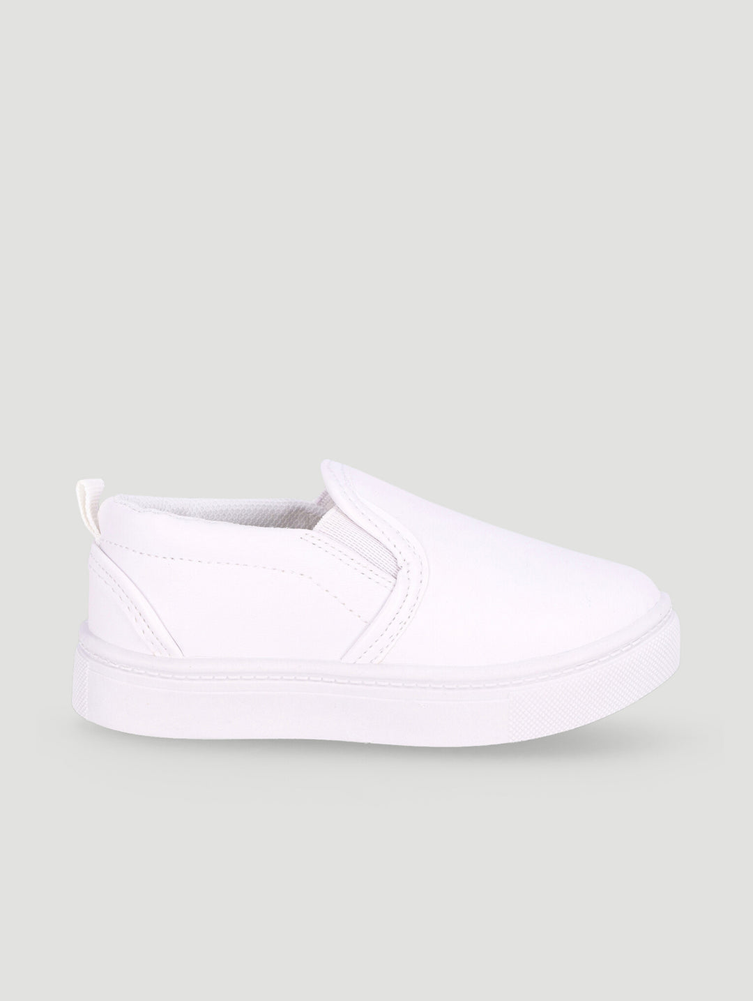 Baby Girls Injected Plain Canvas Shoe - White