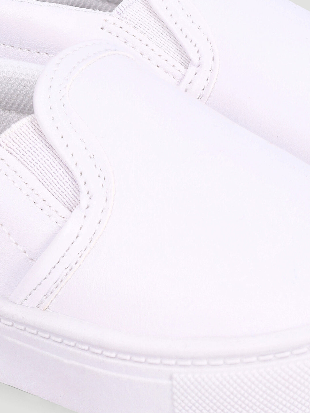 Baby Girls Injected Plain Canvas Shoe - White
