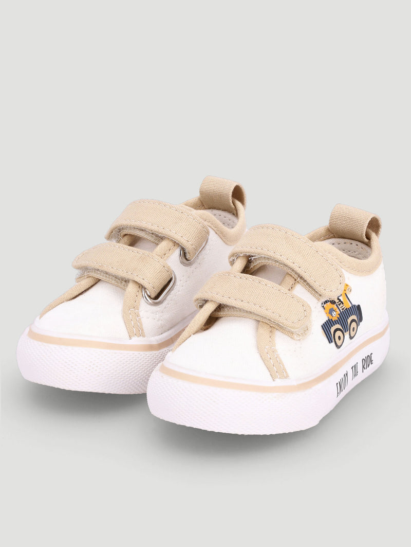 Baby Boys Printed Outsole Sneaker - White