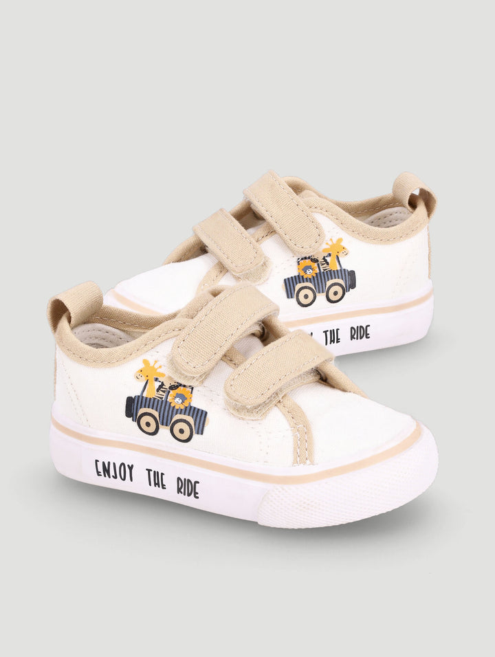 Baby Boys Printed Outsole Sneaker - White