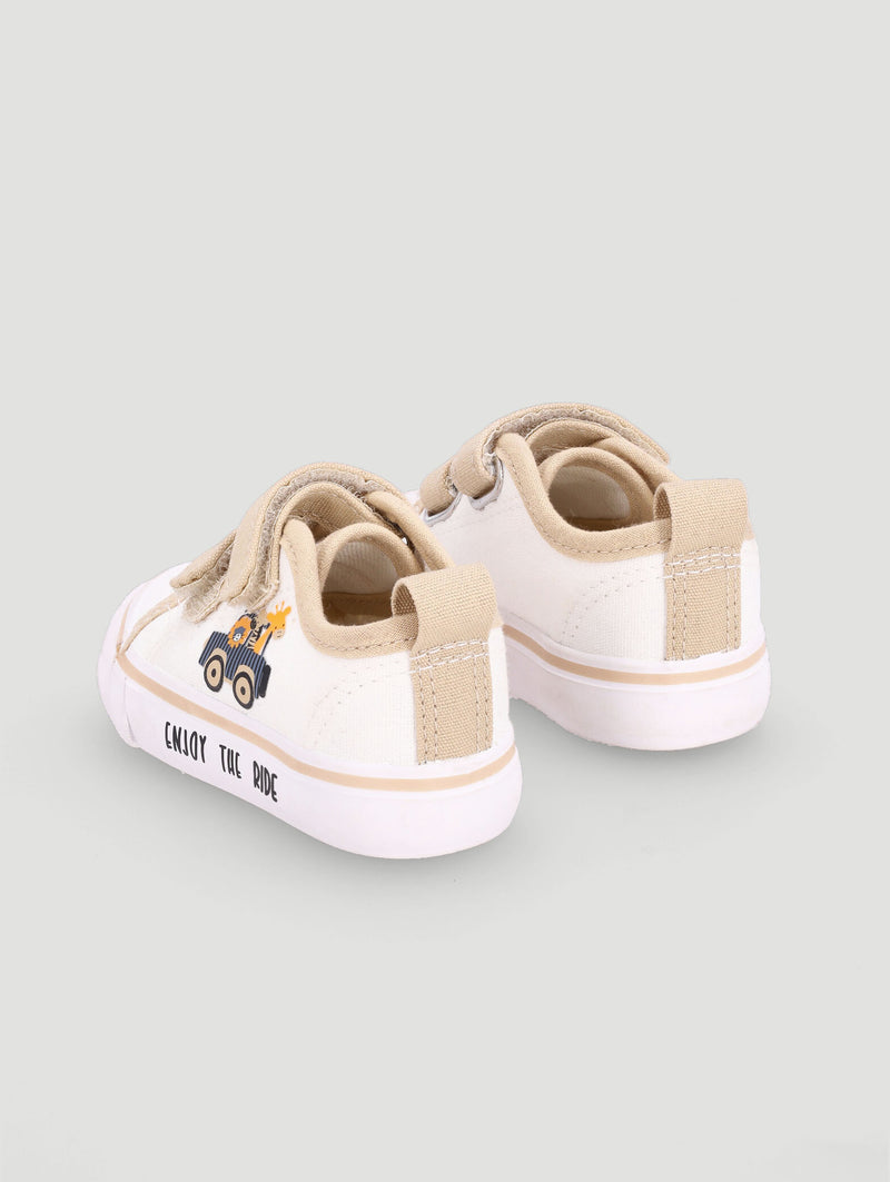 Baby Boys Printed Outsole Sneaker - White