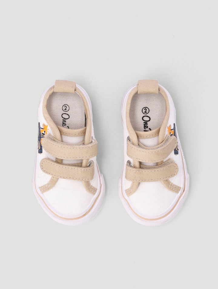 Baby Boys Printed Outsole Sneaker - White