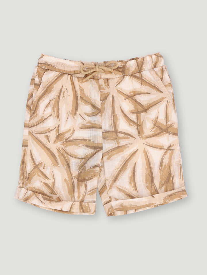Pre- Boys Palm Cotton Slub Short - Multi
