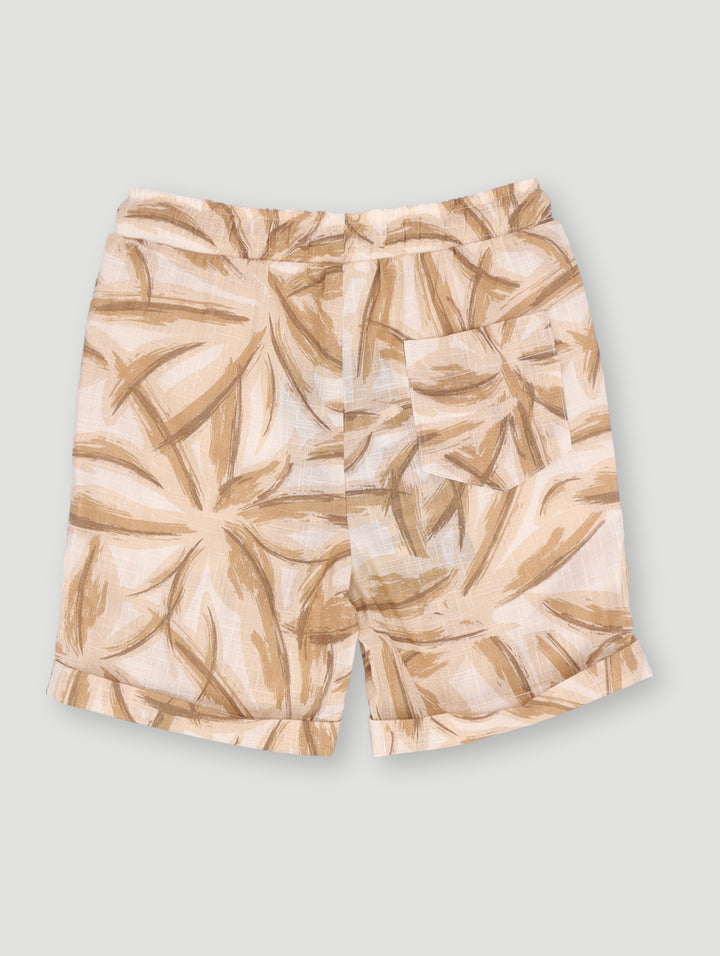 Pre- Boys Palm Cotton Slub Short - Multi