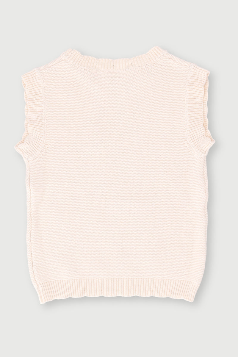 Keedo Girls Crochet Vest - White
