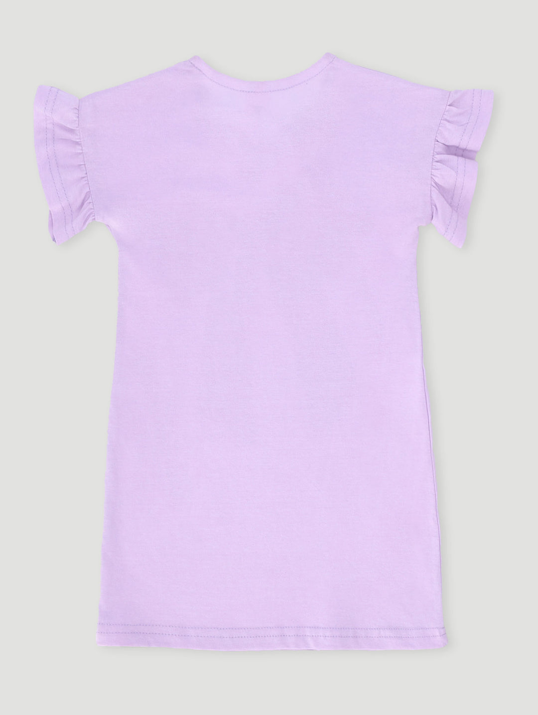 Pre-Girls Frill Sleeve Bow Sleep Dress - Lilac